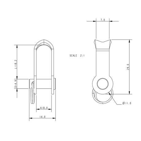 Allen Brothers 5MM Small Clevis Rigging Link