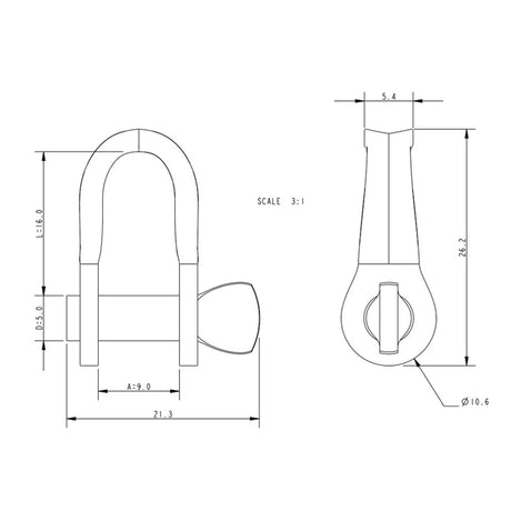 Allen Brothers 5MM X 16MM Strip D Shackle