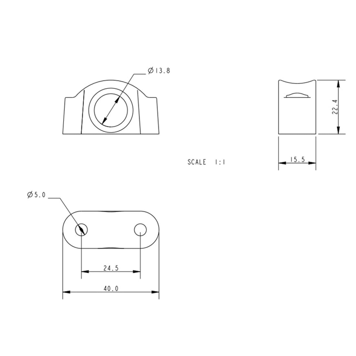 Allen Brothers 13MM Bullseye Fairlead and Liner