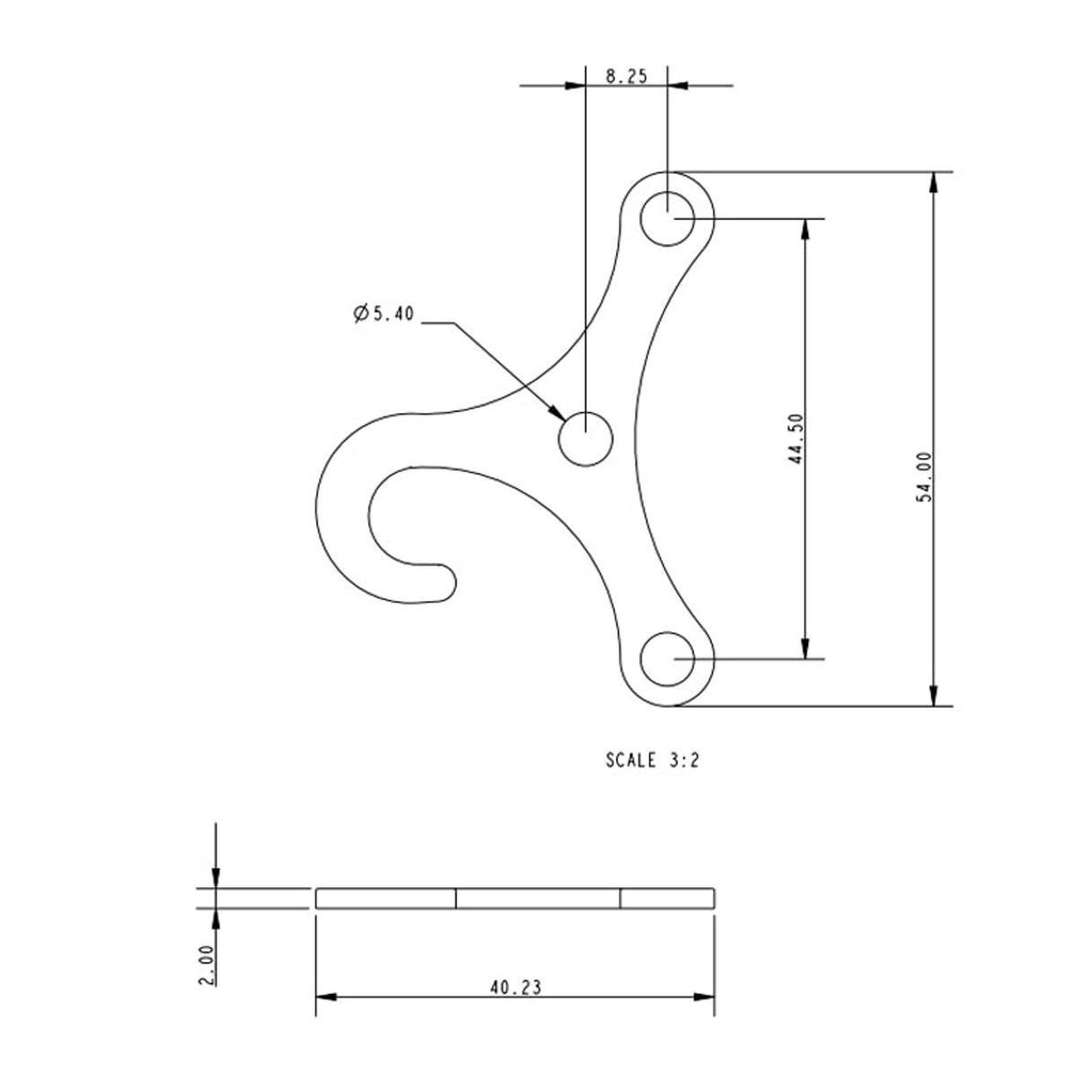 Allen Brothers Stainless Steel Spinnaker Uphaul Hook