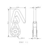 Allen Brothers 25MM Plain Block Single Hook
