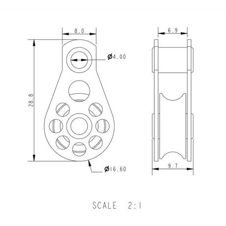Allen Brothers 16MM Plain Block Single Cheek