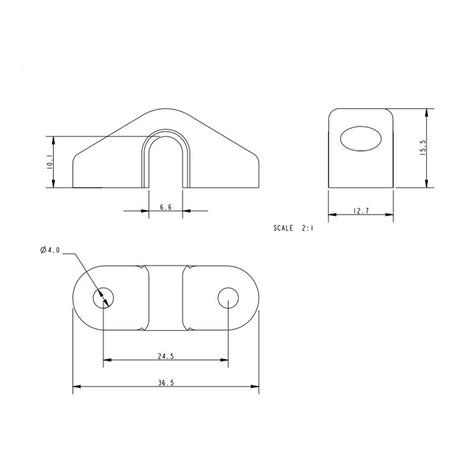 Allen Brothers 5MM Open Base Fairlead and Liner