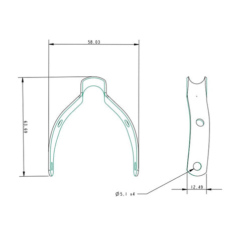 Allen Brothers 50-80MM Mast Anchor Plate Pear