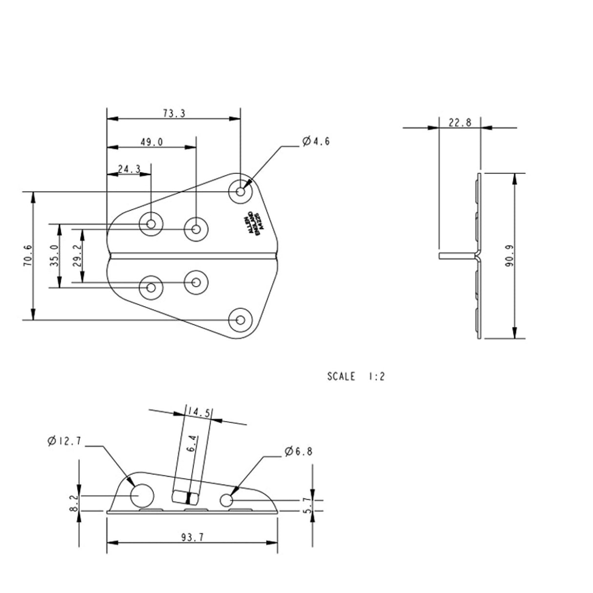 Allen Brothers 87MM X 94MM Bow Plate