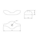 Allen Brothers 6MM Stainless Steel Rudder Stock Wing Nut