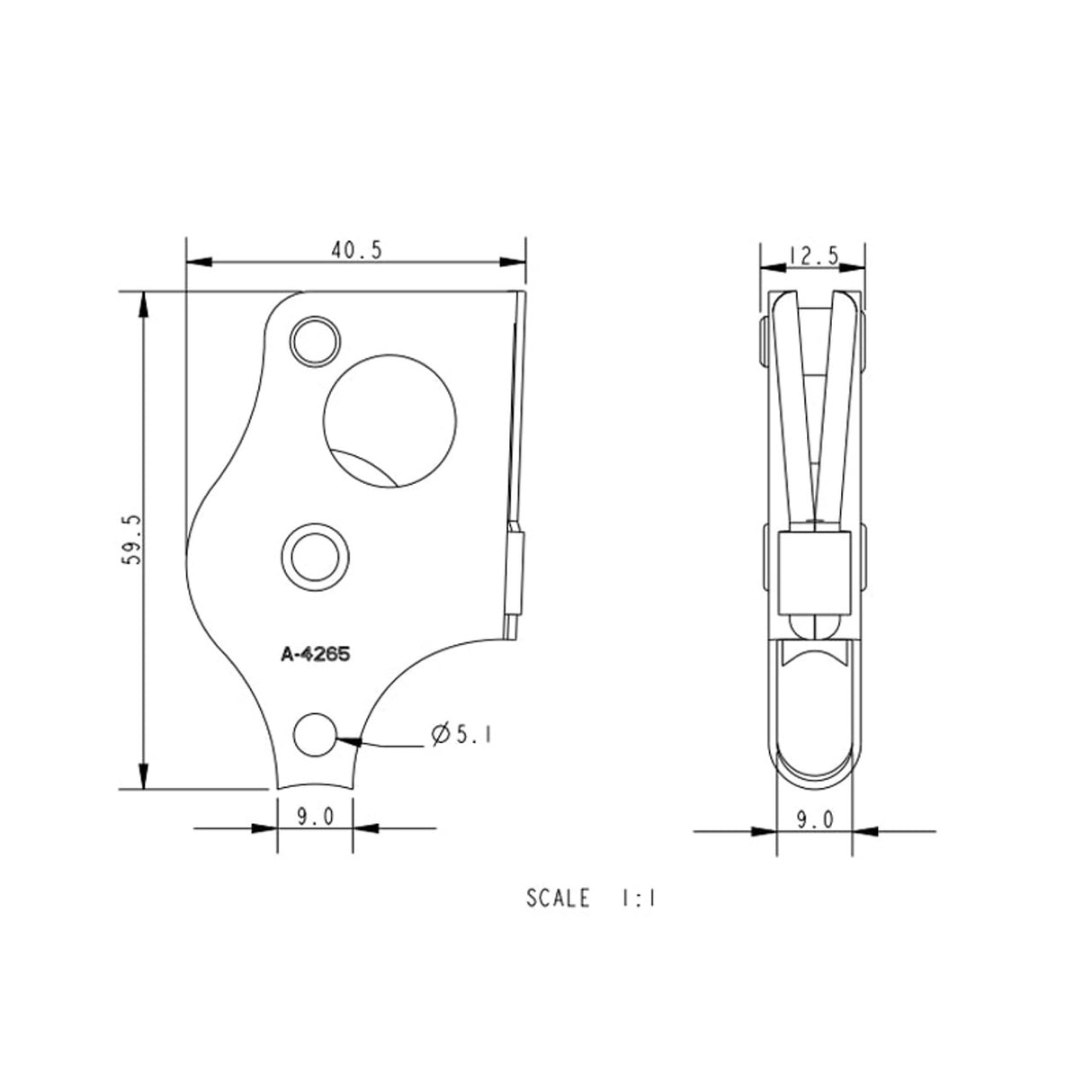 Allen Brothers 25MM Plain Block Single V-Cleat