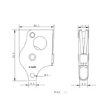 Allen Brothers 25MM Plain Block Single V-Cleat
