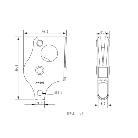 Allen Brothers 25MM Plain Block Single V-Cleat