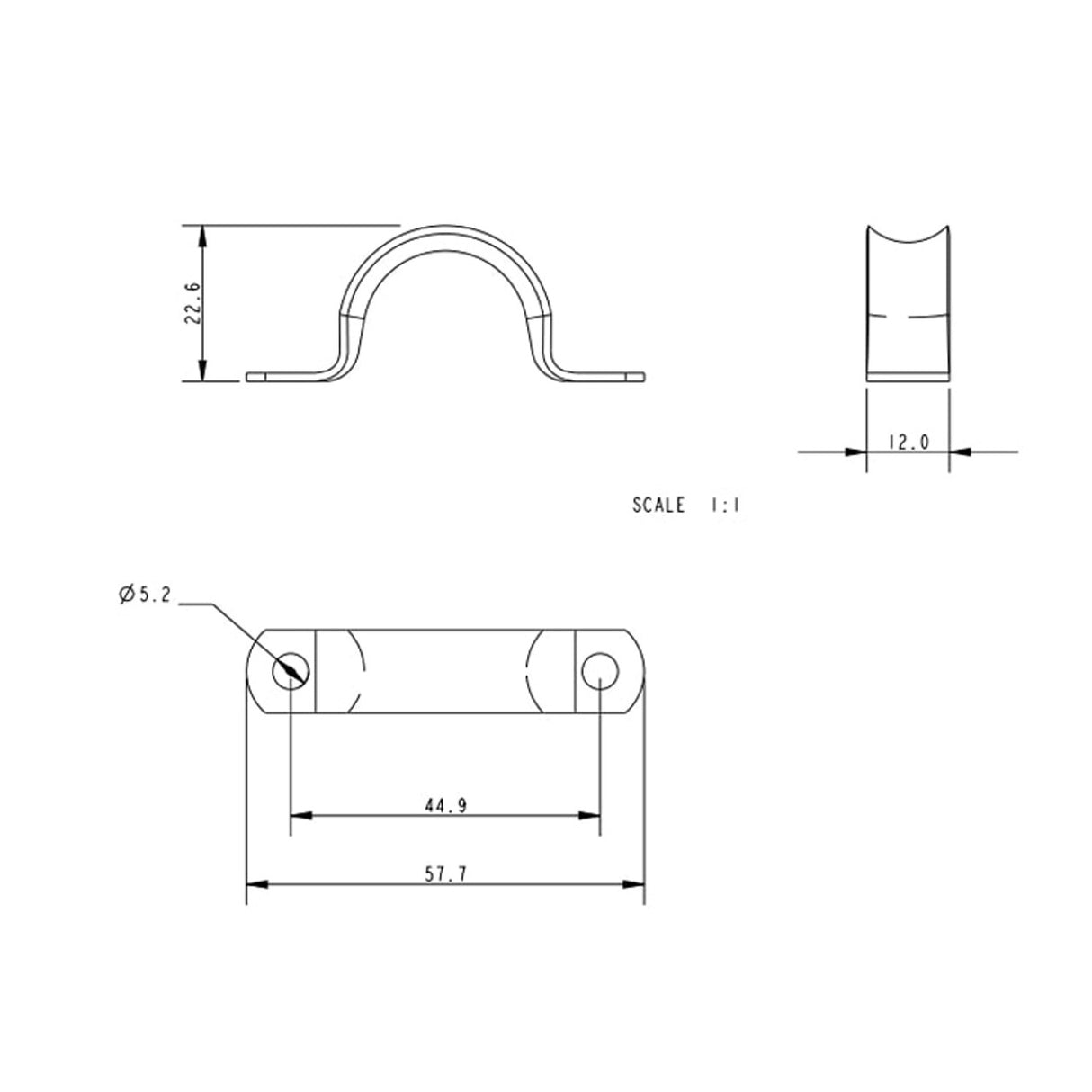 Allen Brothers 40MM Strip Wide Lacing Eye