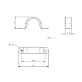 Allen Brothers 40MM Strip Wide Lacing Eye