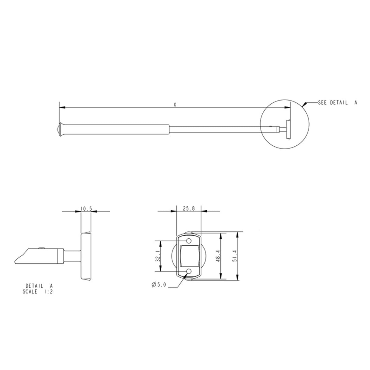 Allen Brothers 762MM Tiller Extension - Red