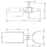 Allen Brothers Mirror Gooseneck - Round Boom