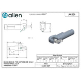 Allen Brothers 38MM Piston Triggered Spinnaker Pole End