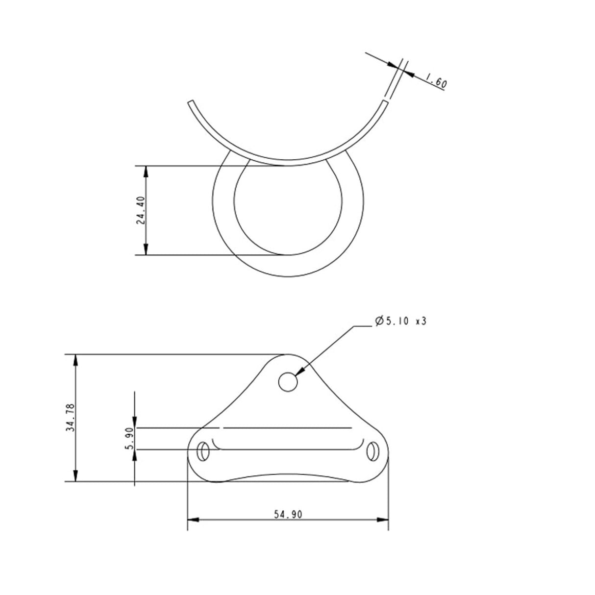 Allen Brothers 50MM Stainless Steel Single Mast Bracket
