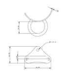 Allen Brothers 50MM Stainless Steel Single Mast Bracket