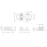 Allen Brothers Sheet Fairlead C/W Base and Cleat