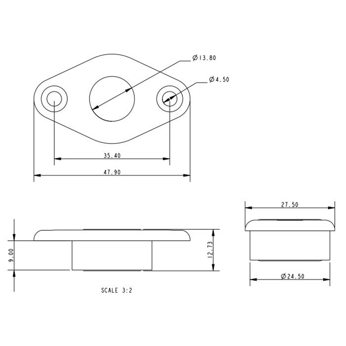 Allen Brothers Through Deck Bush With Flange And SS Inner