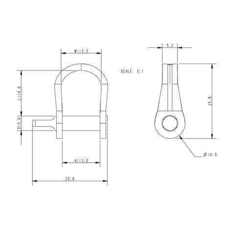 Allen Brothers 5MM X 25MM Strip D Shackle
