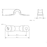 Allen Brothers 40MM Strip Long Lacing Eye