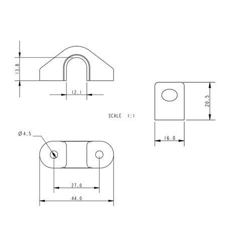 Allen Brothers 10MM Open Base Fairlead and Liner