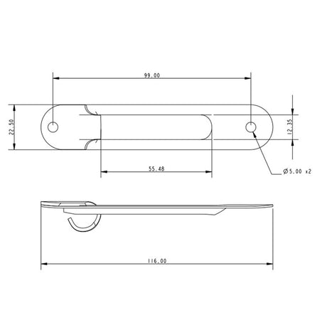 Allen Brothers Halyard Exit Plate 180mm