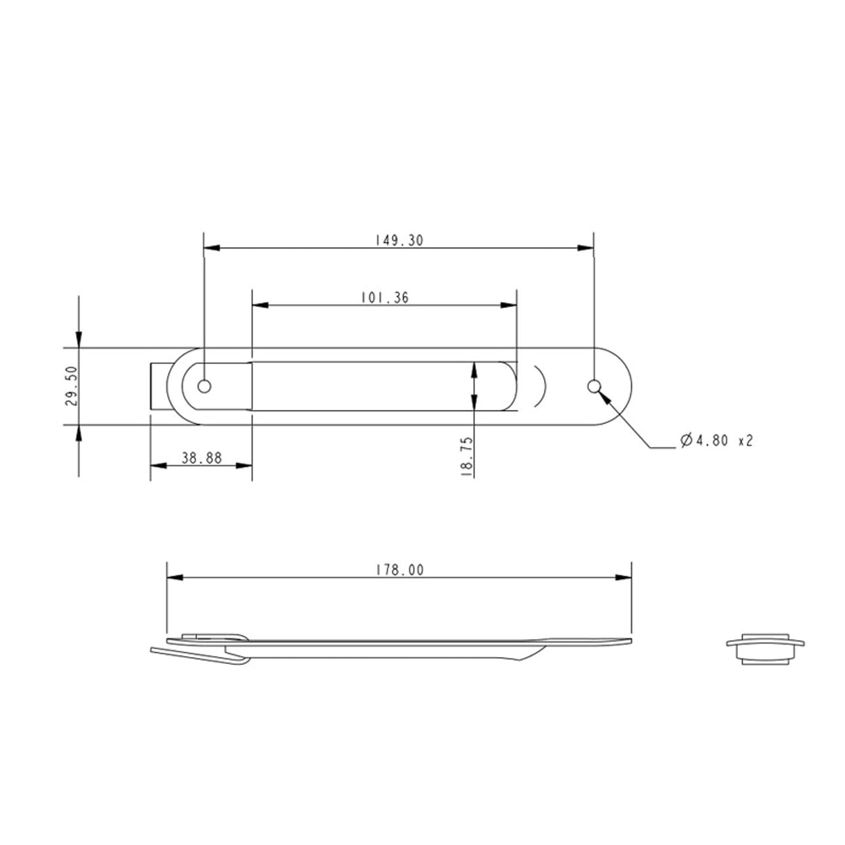 Allen Brothers Halyard Exit Plate 116mm