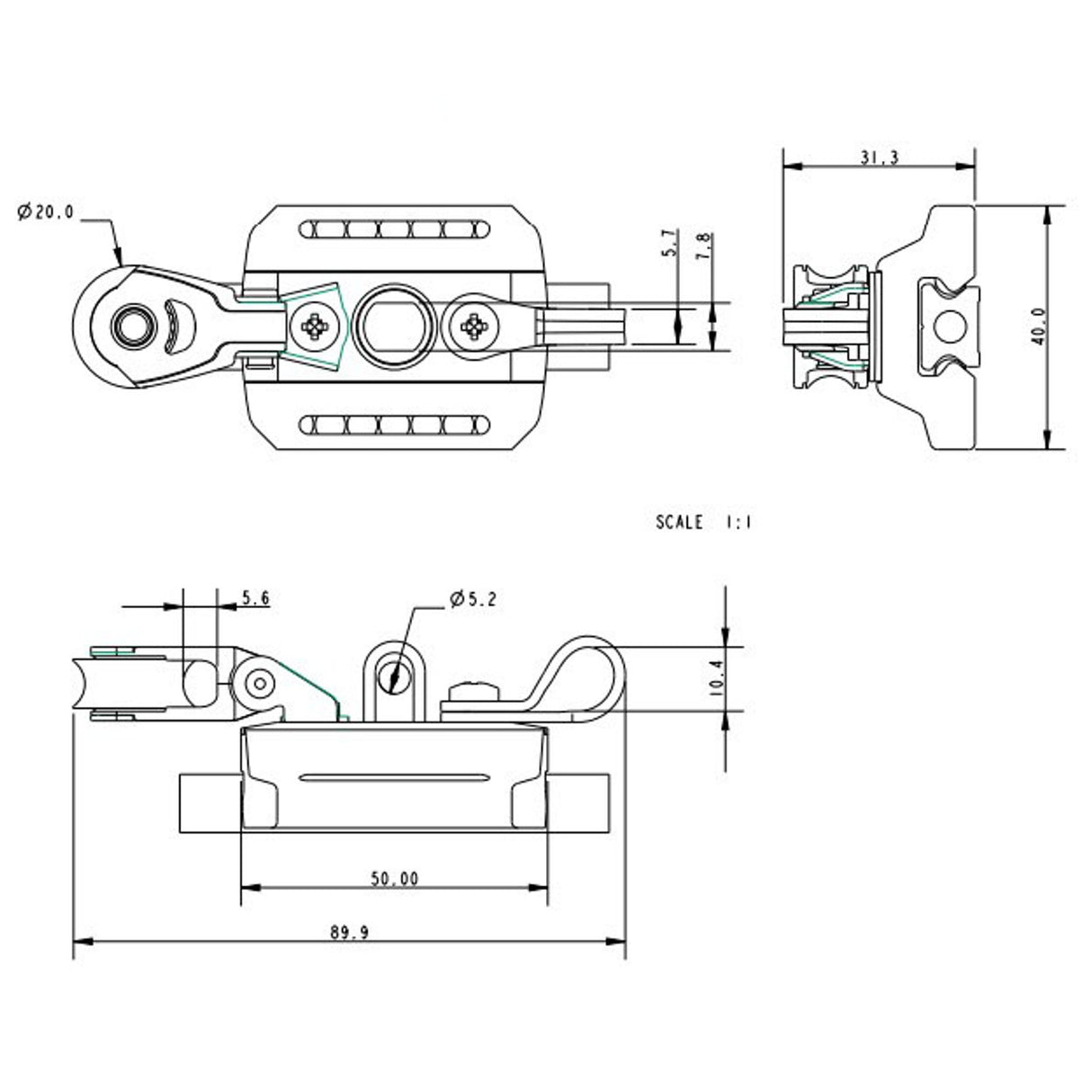 Allen Brothers Mini Low Profile Car With Block & P Clip
