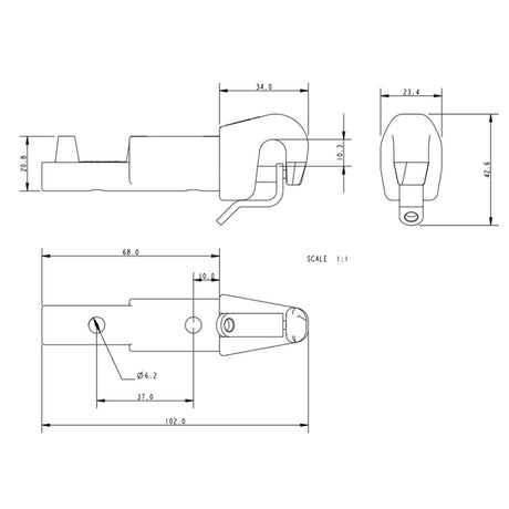 Allen Brothers 25MM Composite Spinnaker Pole End