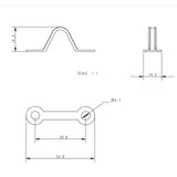 Allen Brothers 39MM Strip V Lacing Eye