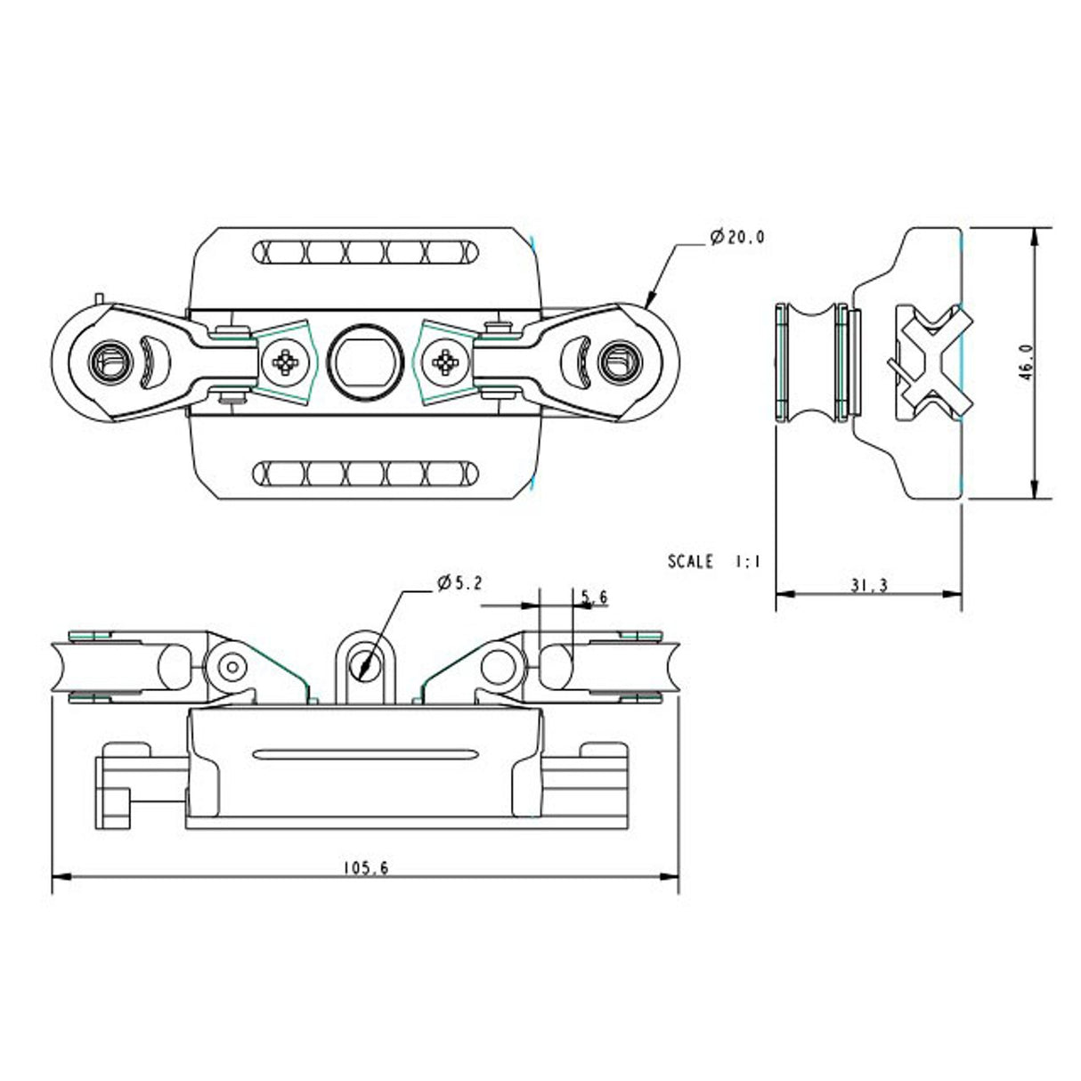 Allen Brothers Ulp Traveller C/W Blocks