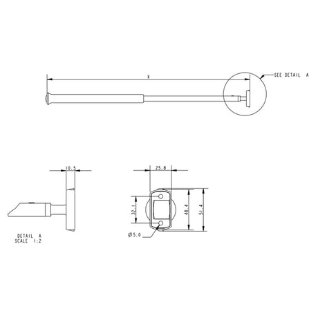 Allen Brothers 915MM Tiller Extension - Blue