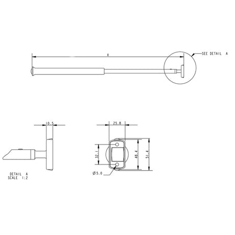 Allen Brothers 915MM Tiller Extension -Silver
