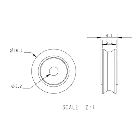 Allen Brothers 16MM X 5MM High Load Ball Bearing Sheave
