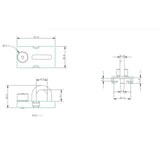 Allen Brothers Stainless Steel Sliding Fairlead With Piston Stop