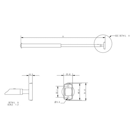 Allen Brothers 1067MM Tiller Extension - Blue