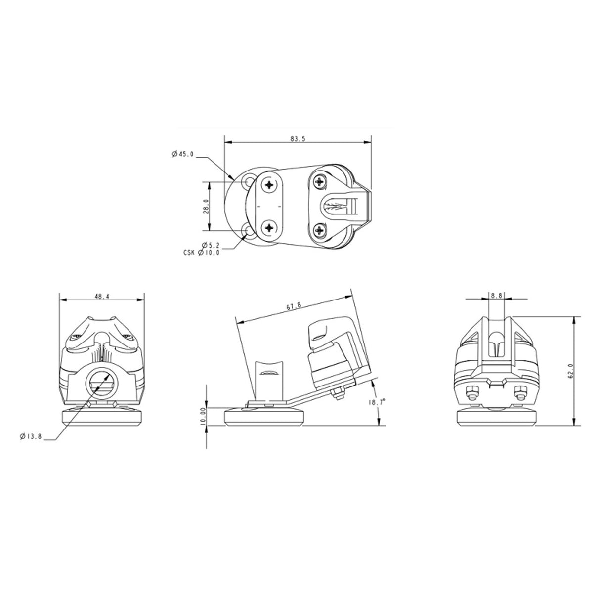 Allen Brothers Small Swivel Bull - Composite Cleat
