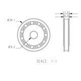 Allen Brothers 38MM X 6MM High Load Ball Bearing Sheave