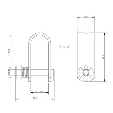 Allen Brothers 5MM Bayonet Halyard Shackle