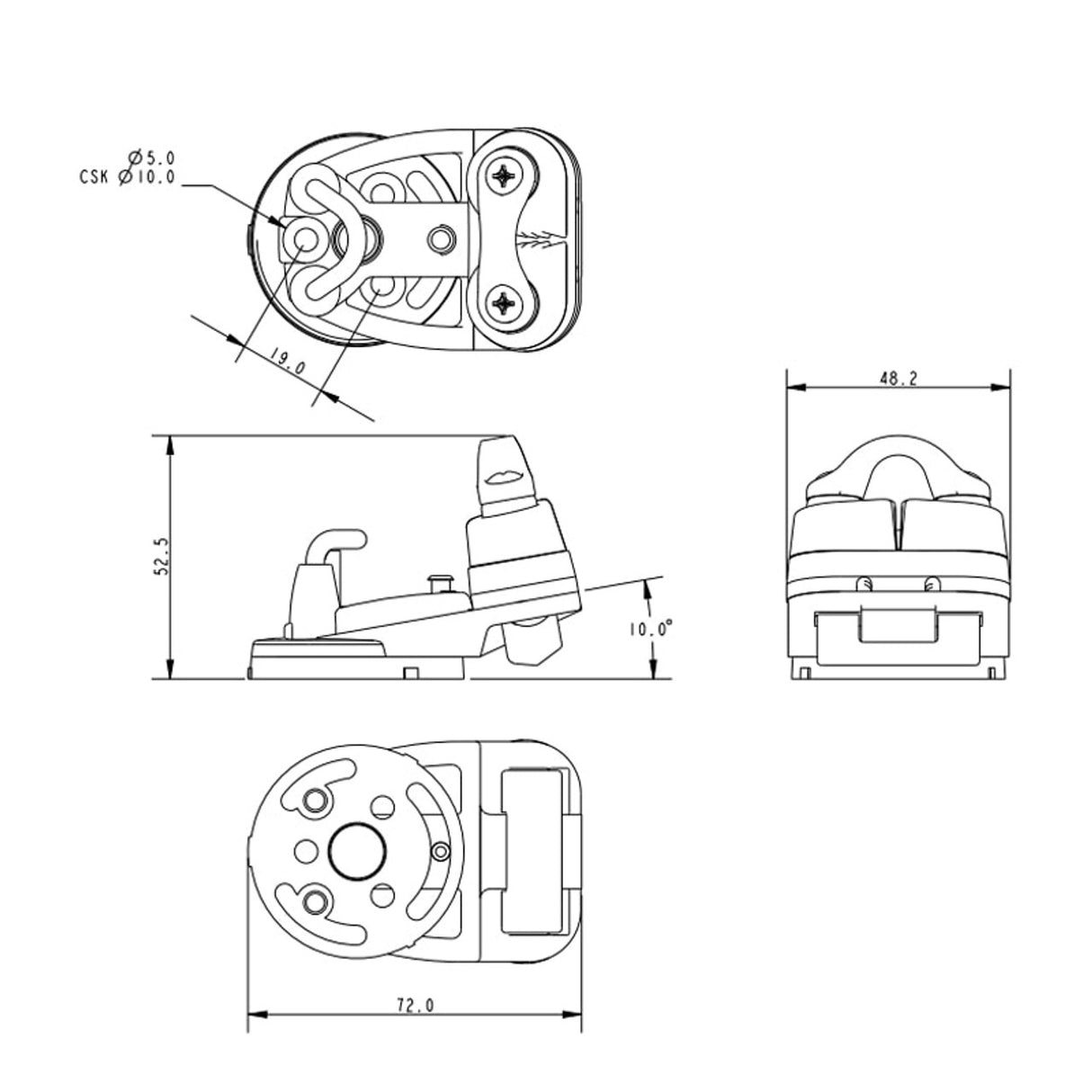 Allen Brothers Composite Jib Wire Swivel