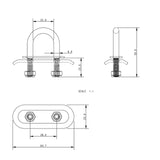 Allen Brothers M6 X 25MM Heavy Duty U-Bolt