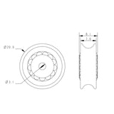 Allen Brothers 20MM X 7MM Acetal Ball Bearing Sheave