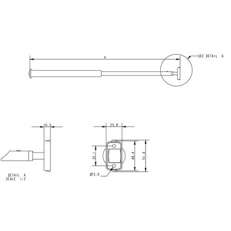Allen Brothers 609MM Tiller Extension - Blue