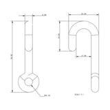 Allen Brothers 52MM Stainless Steel Forged Twisted Hook