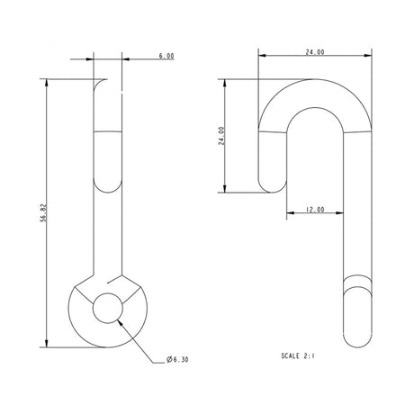 Allen Brothers 52MM Stainless Steel Forged Twisted Hook