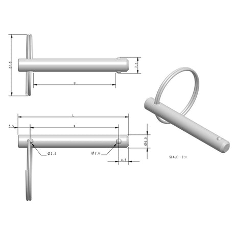 Allen Brothers 6MM X 29MM Fast Pin