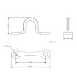 Allen Brothers 33MM Forged Eye Strap