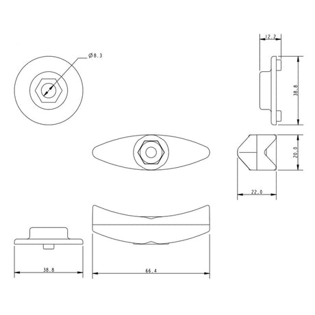 Allen Brothers Large Plastic Wing Nut With Bolt Retainer