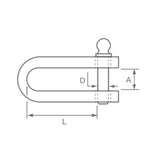 Allen Brothers 4mm Forged D Shackle Extra Small