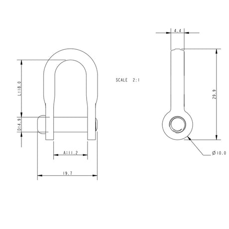 Allen Brothers 5mm Forged D Shackle